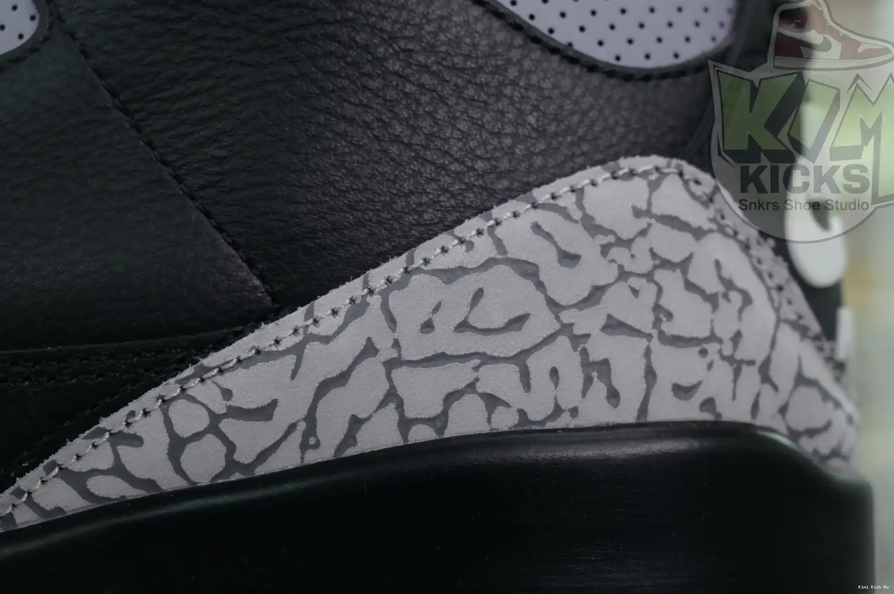 Air Cement Jordan Kimikick Reimagined” 3“Black 0325